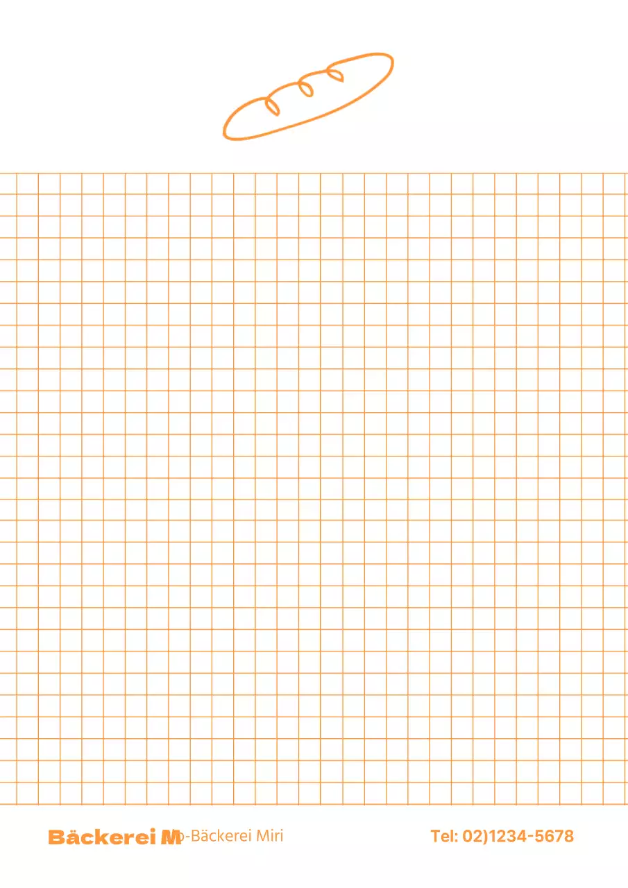 Einfaches Notizblockdesign mit Bäckerei-Illustrationen