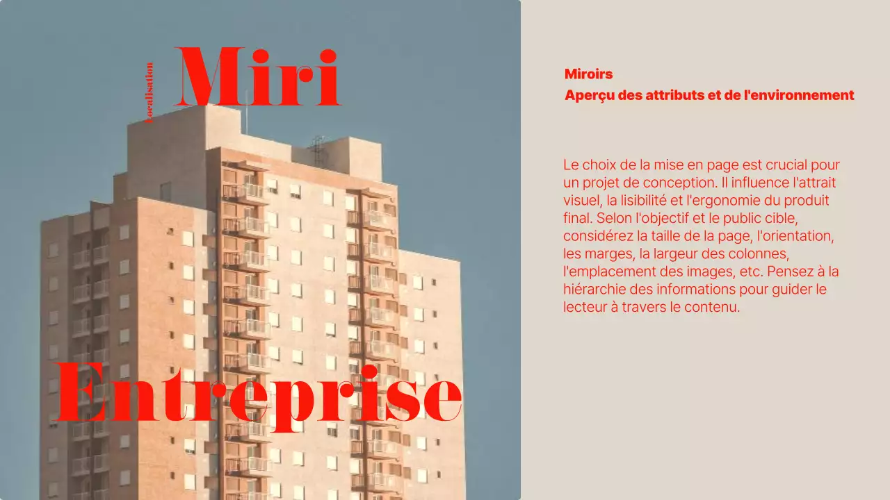 Annonce commerciale de style moderne en rouge et chartreuse