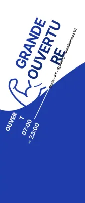 Promouvoir l'Open Fitness avec un look bleu et blanc cool