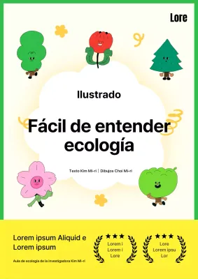Aprende ecología con estos simpáticos personajes de la naturaleza en tonos verdes y amarillos
