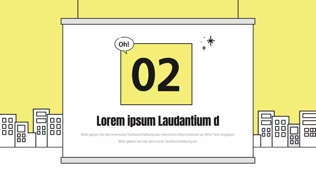 Ein hübsch illustrierter Analysebericht mit gelben und schwarzen Akzenten