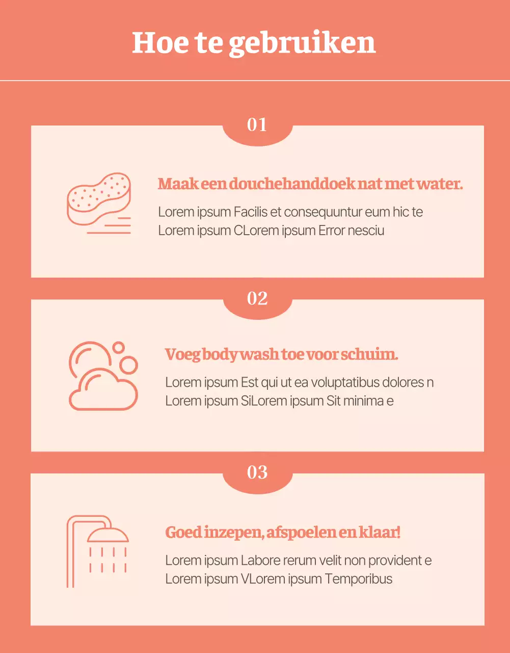 Promoot een body wash met een roze bloemillustratie