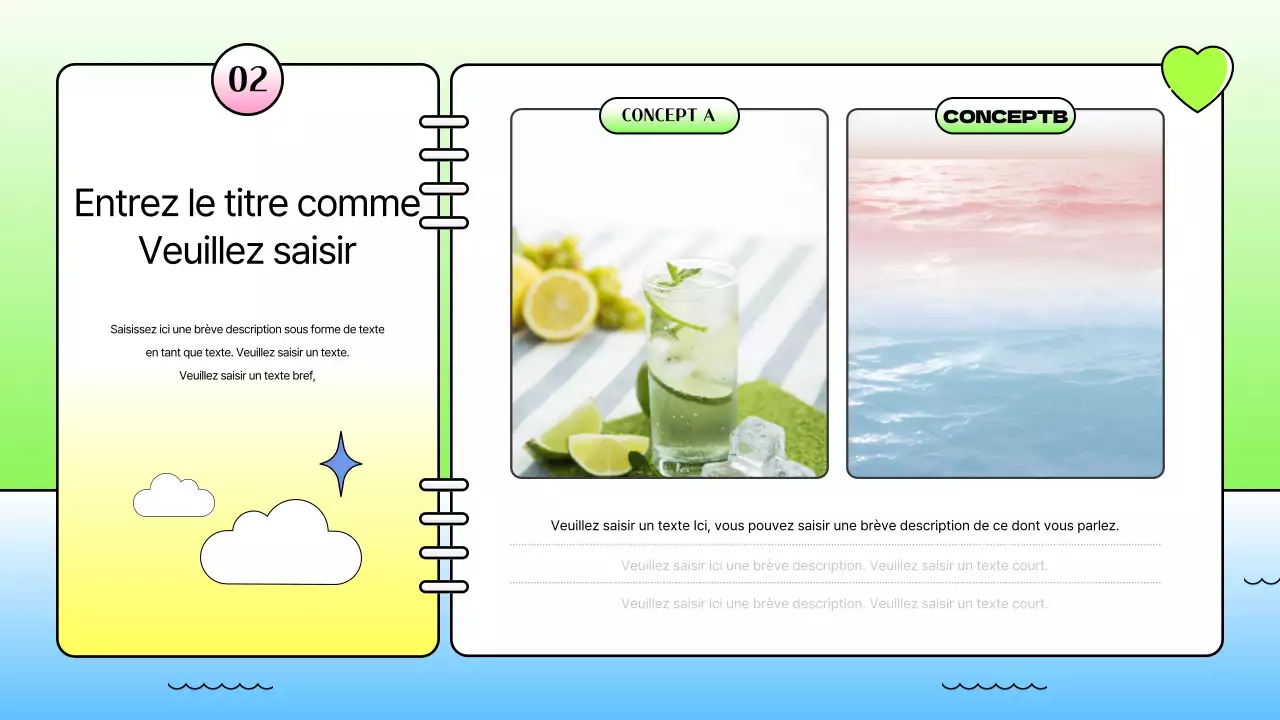 Rapport stratégique kitsch avec un concept de journal de vacances