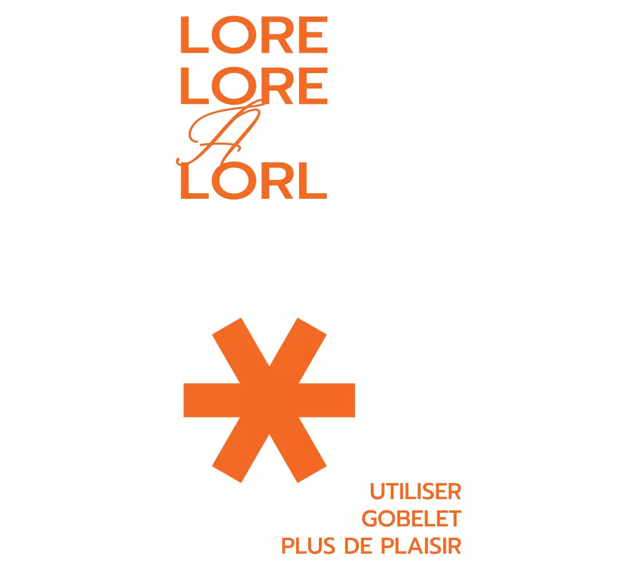 Articles de café et articles promotionnels portant le logo du café et le nom de l'entreprise en orange.