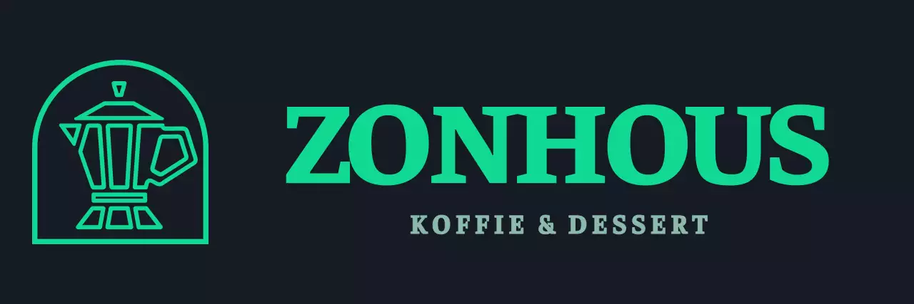 Groen en wit eenvoudig modern koffiepot symbool logo stijl voor cafe personeel