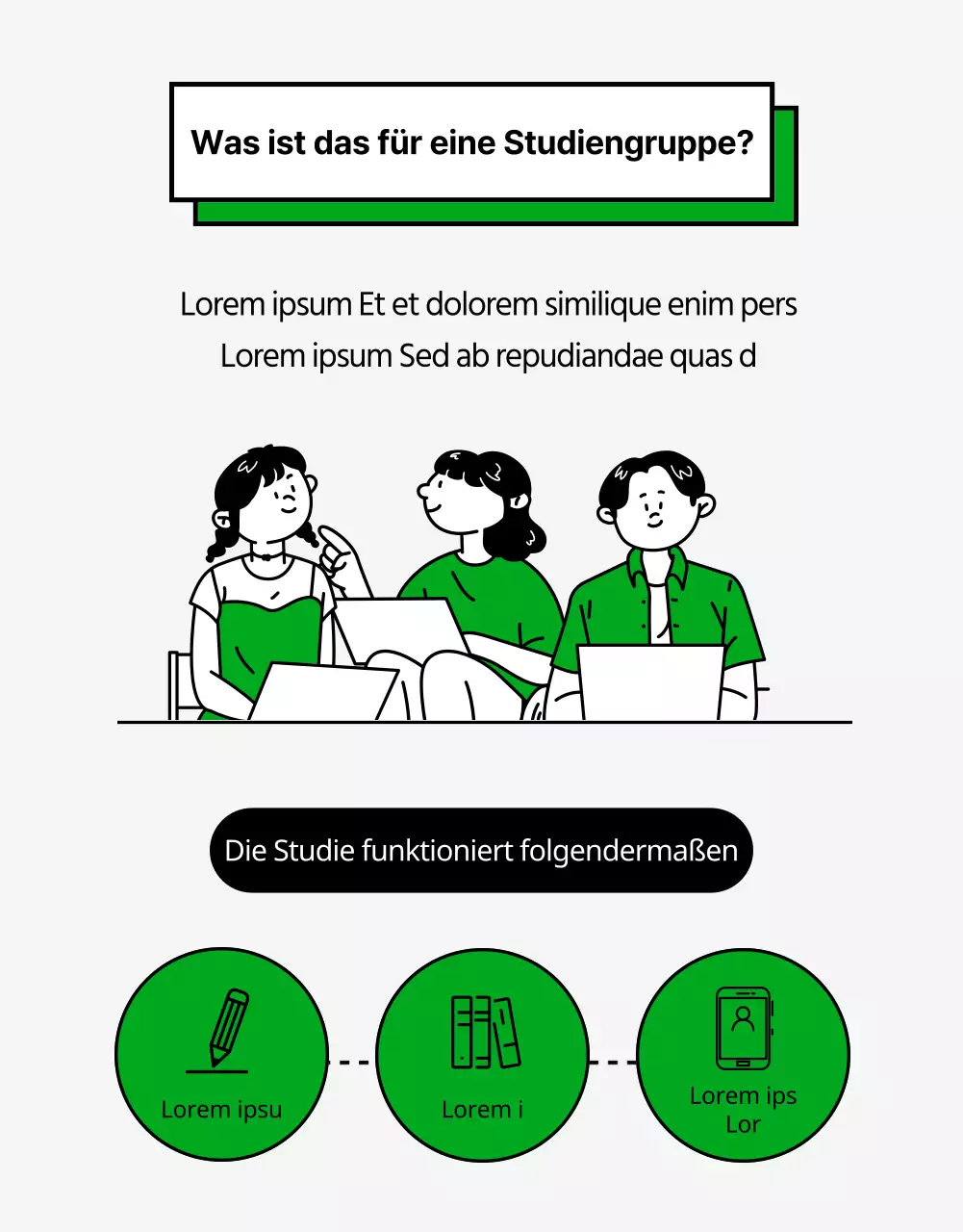 Arbeitsstudien-Detailseite mit sauberen Abbildungen