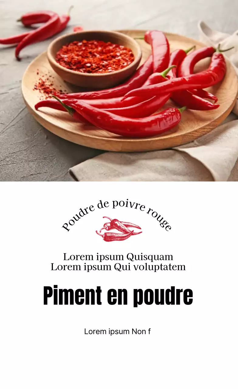 Étiquettes alimentaires soignées avec illustrations de photos rouges