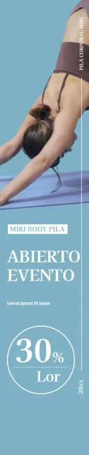 Una pancarta para un emotivo Open de Pilates.