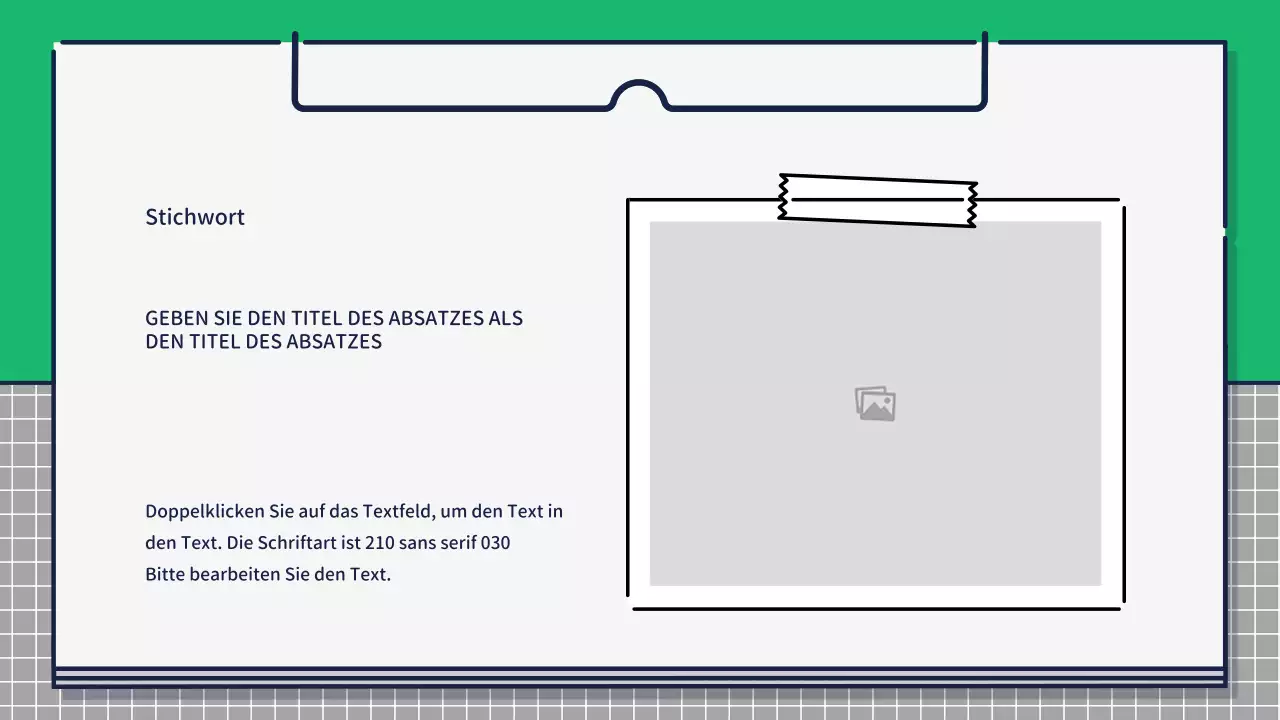 Präsentation zur Gestaltung von niedlichen, einfachen Symbolen in Grün und Gelb