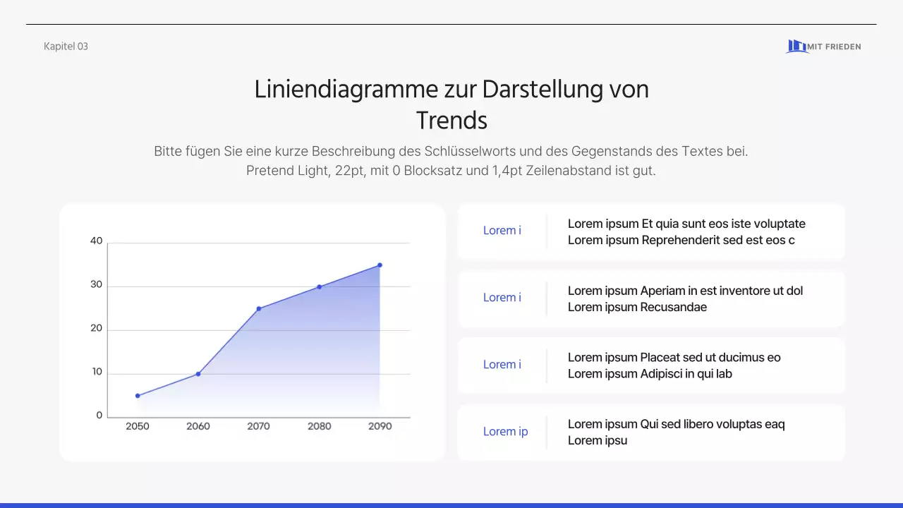 Einfacher, sauberer Unternehmensvorschlag in Blau-Grau