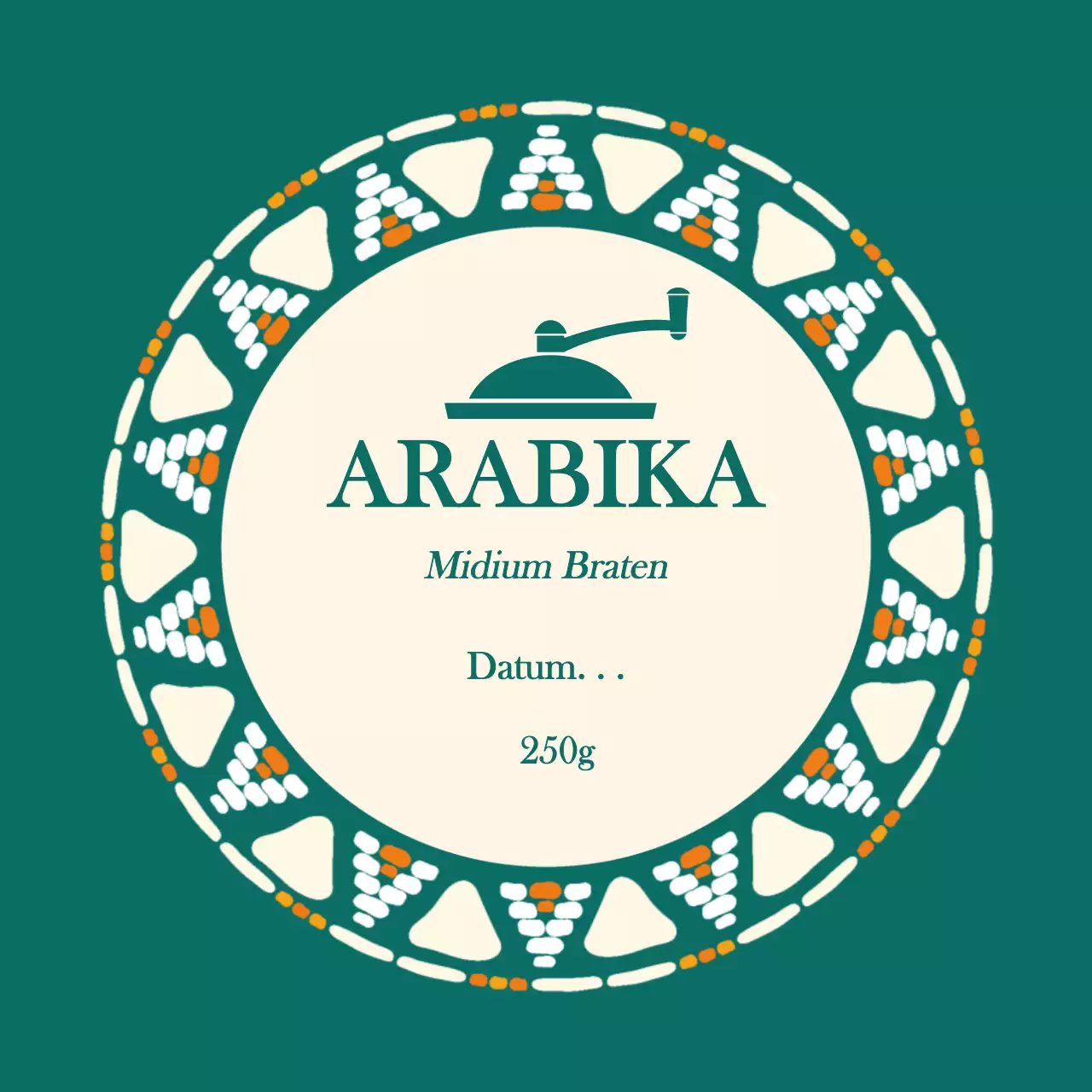 Türkisfarbenes Cafe Kaffeekreis