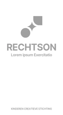 Branded promotioneel ontwerp met een diagonaal logo