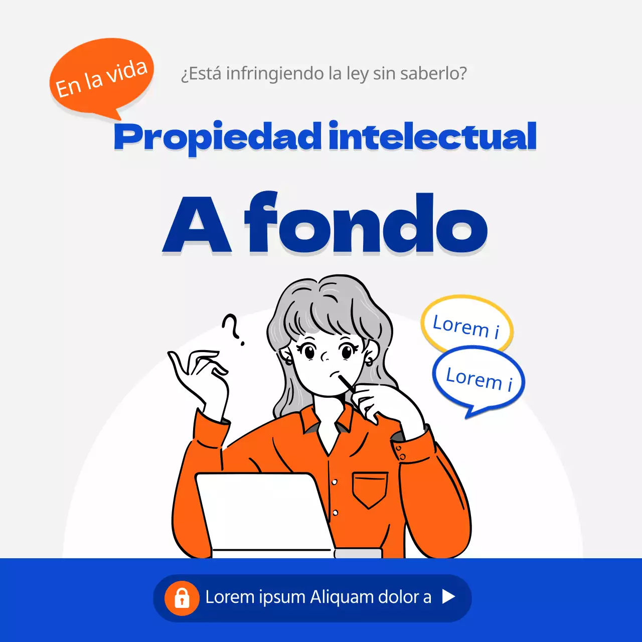 Profundizar en la propiedad intelectual azul y naranja