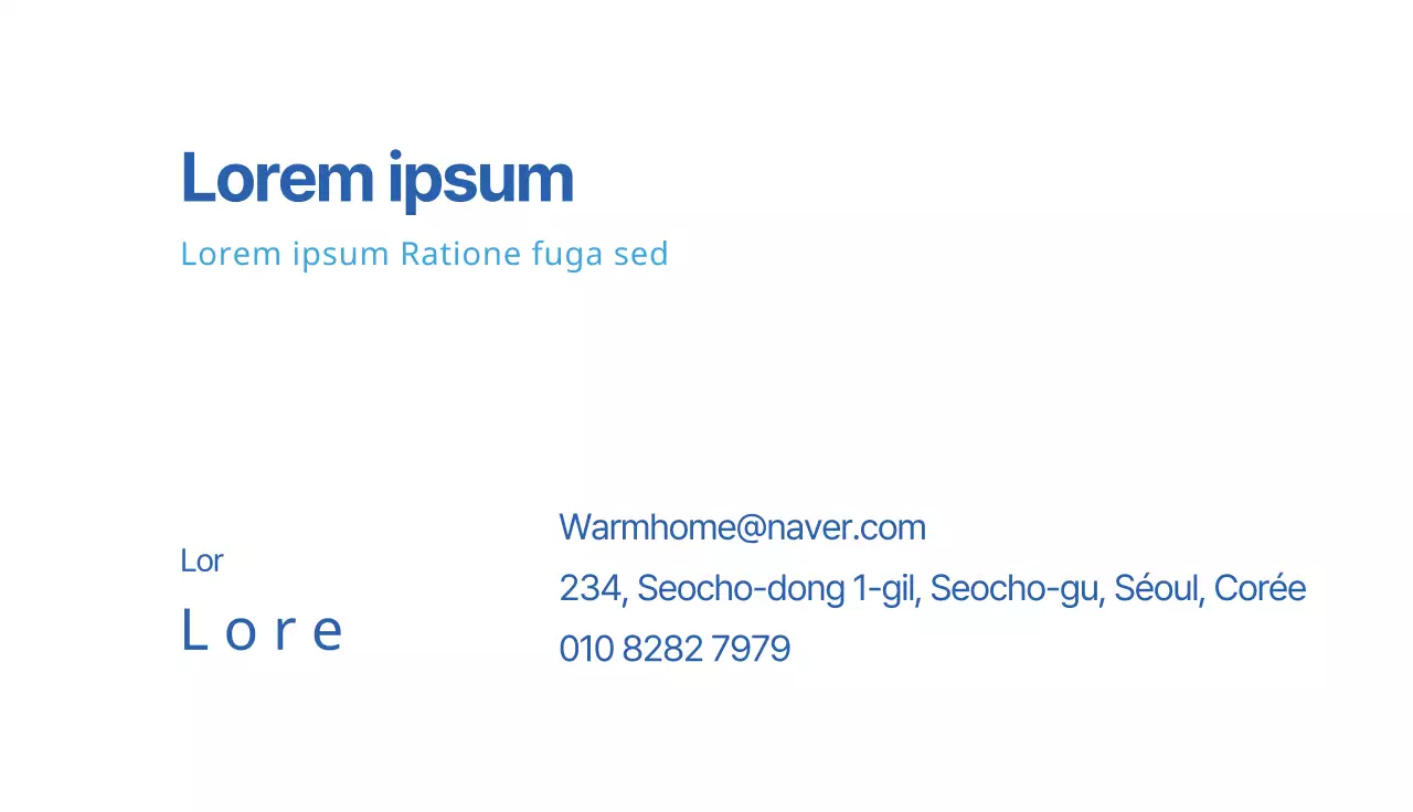 Illustration simple en bleu agent immobilier