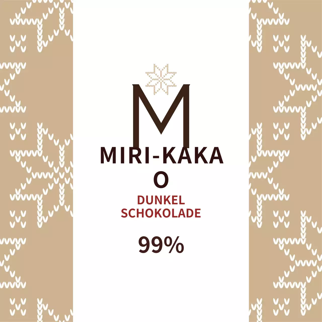 Beigefarbenes Diffusor-Etikett mit Schneeflockenmuster