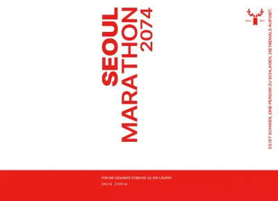 Gestaltung eines Marathons mit rotem Farbschema