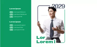 Vortrag am runden Tisch mit Porträts in Grün und Grau