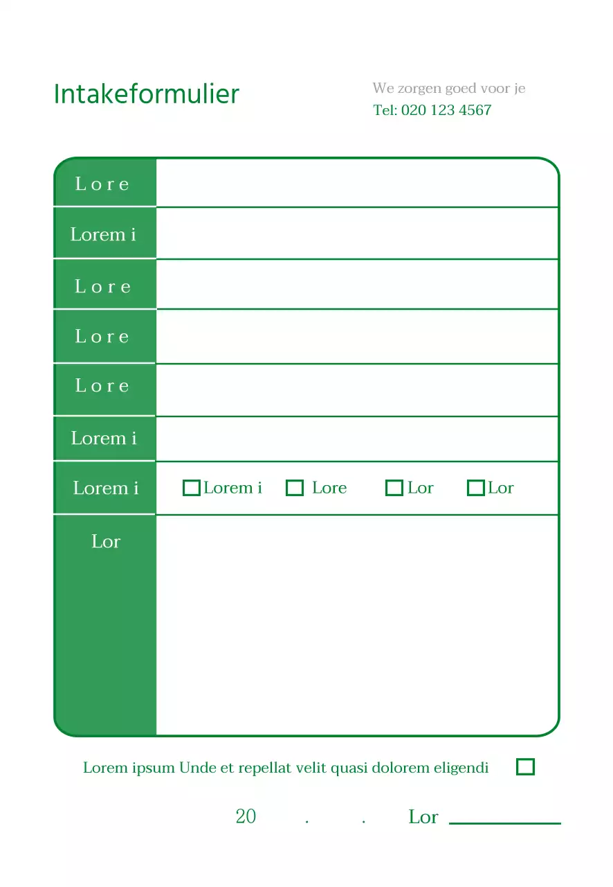 Groen Eenvoudig Ziekenhuis Receptionist