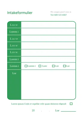 Groen Eenvoudig Ziekenhuis Receptionist