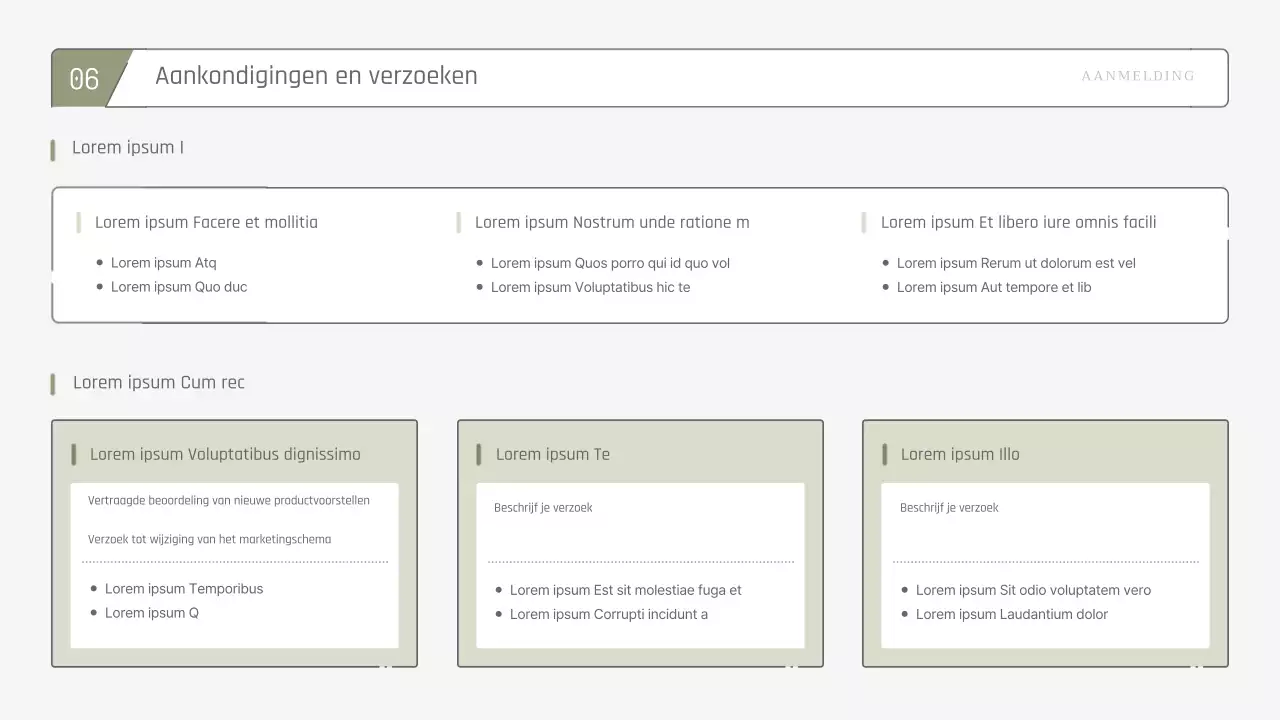 Eenvoudig, uitbreidbaar weekoverzicht in kaki pasteltinten