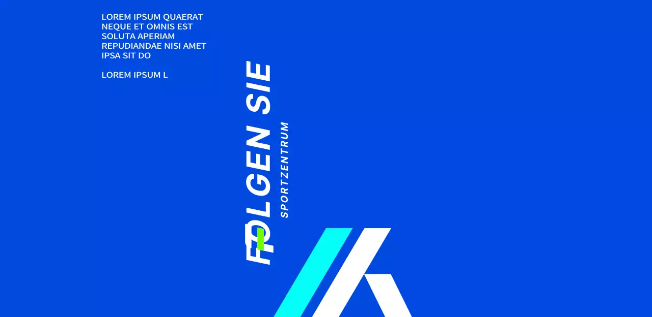 Starkes, ansprechendes Design mit hellblauen und blauen Farbverläufen