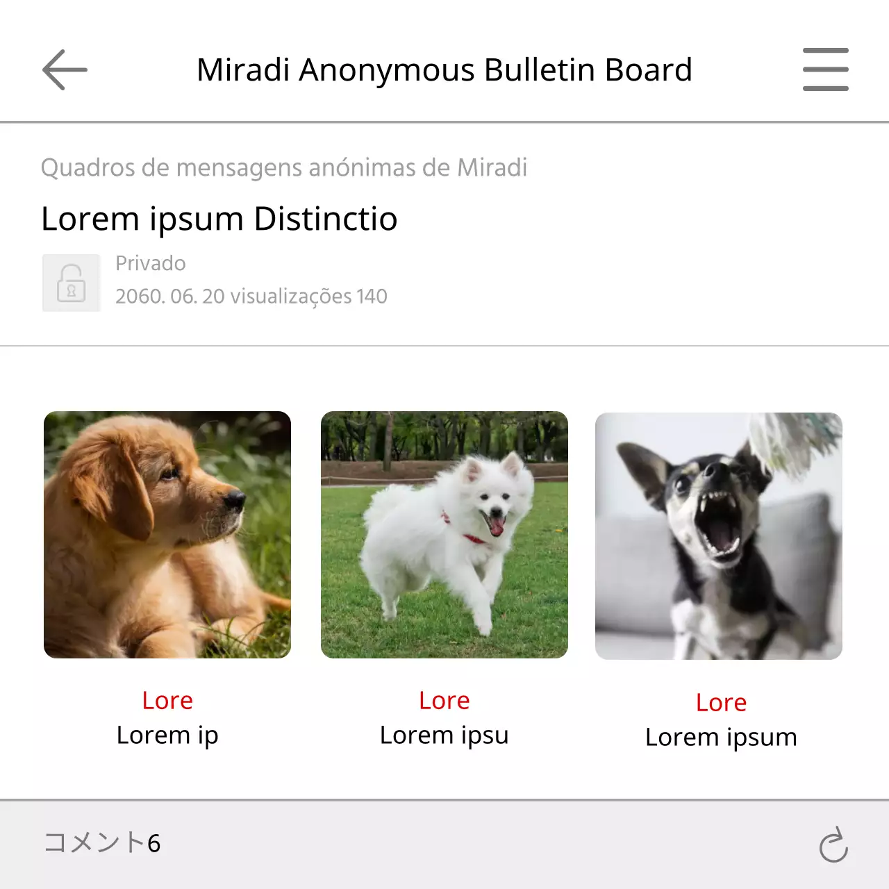 Tweets cómicos em branco