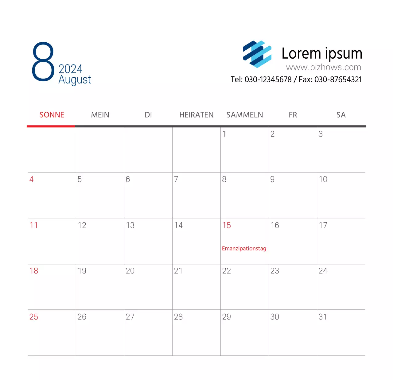 Einfacher weißer Krankenhaus-Tischkalender