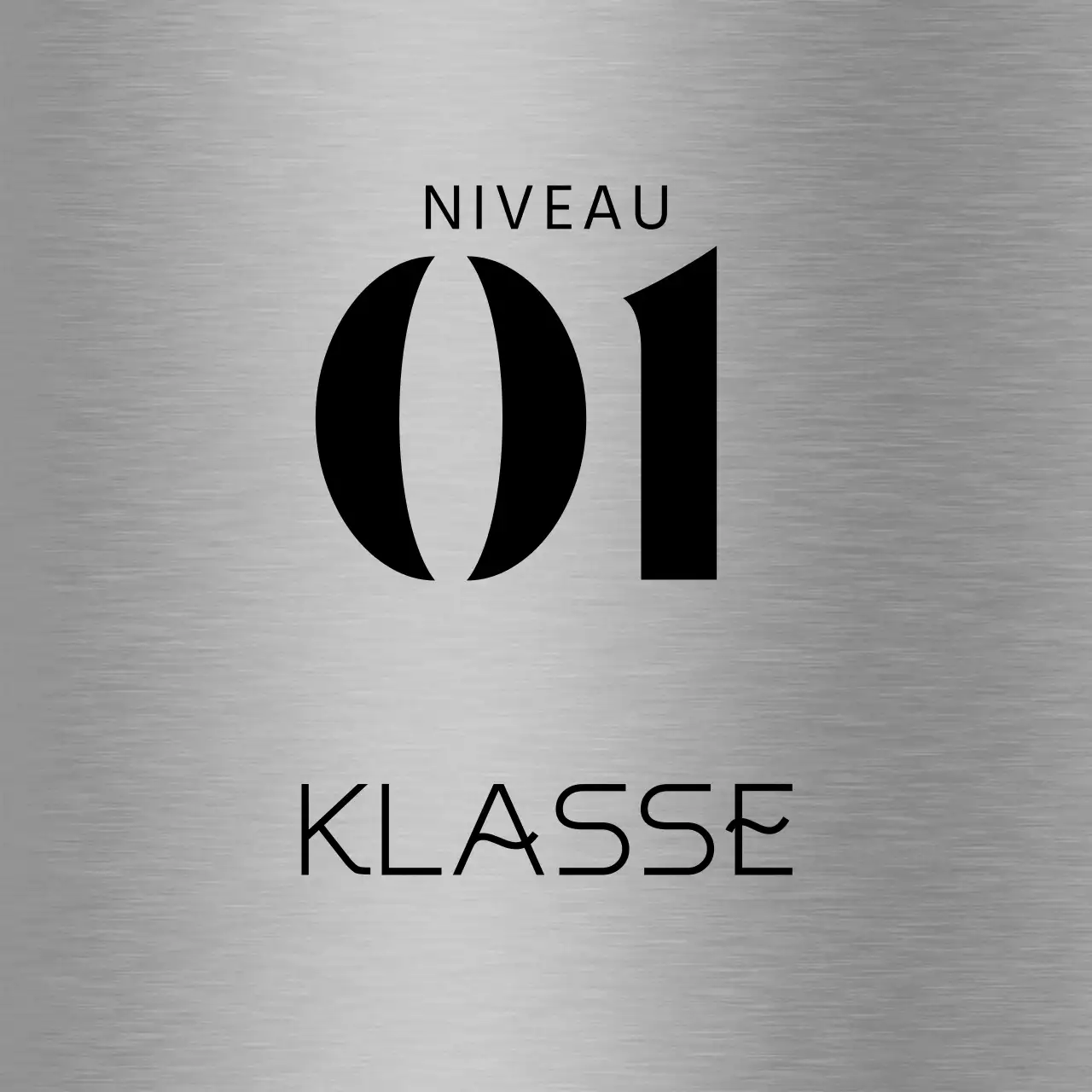 Einfache Platzhalterbeschilderung mit schwarzem Schulklassentext