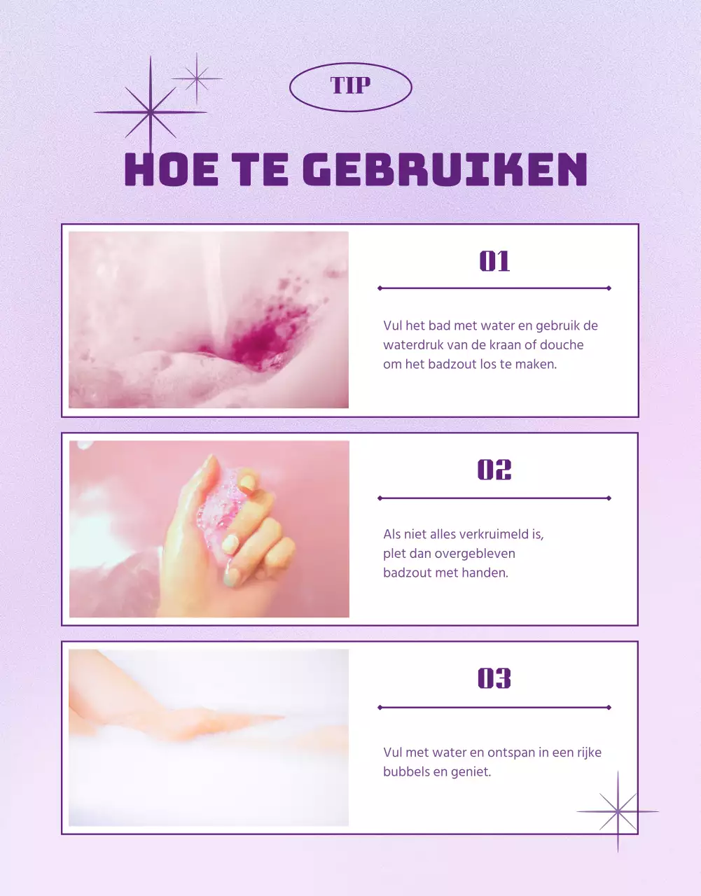 Verkoop paarse, ruimtelijke, geometrische badbommen