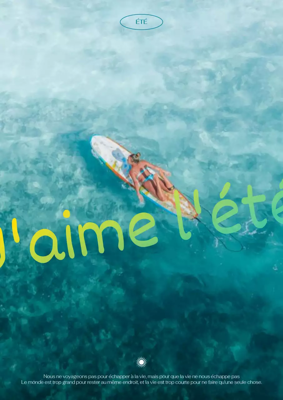 Des fonds marins frais et nets et des intérieurs de surf vus d'en haut