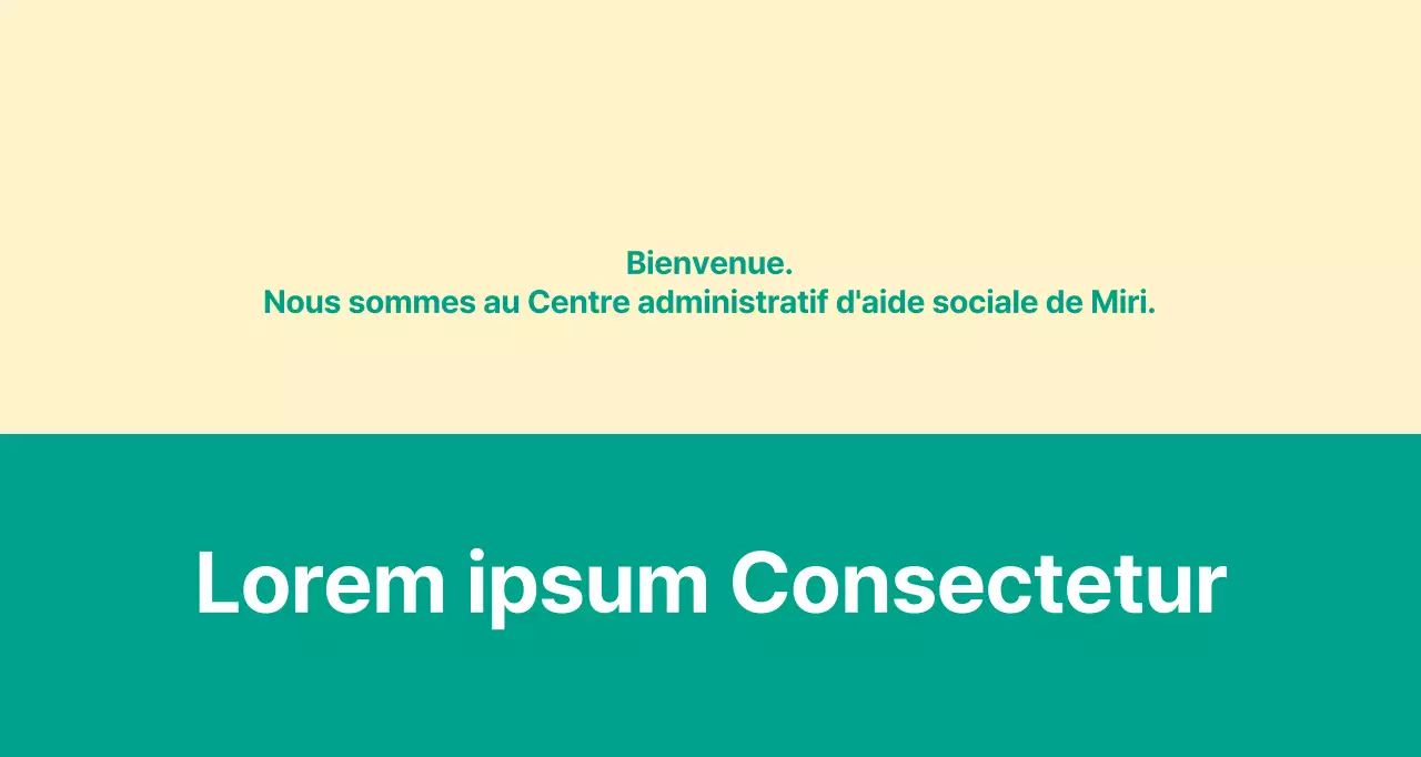 Une banderole de service public de type lettre de bienvenue avec un message de bienvenue.