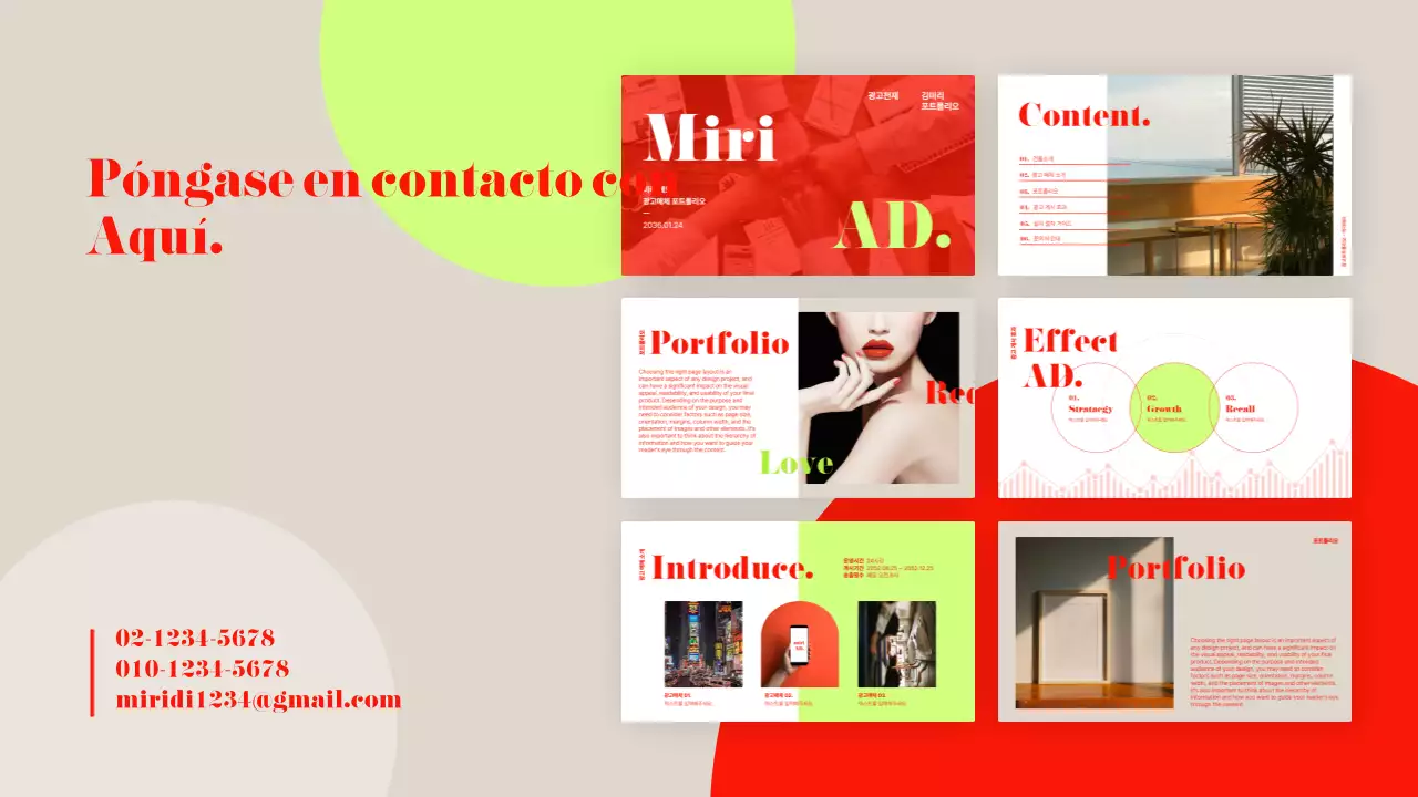Anuncio comercial de estilo moderno en rojo y chartreuse