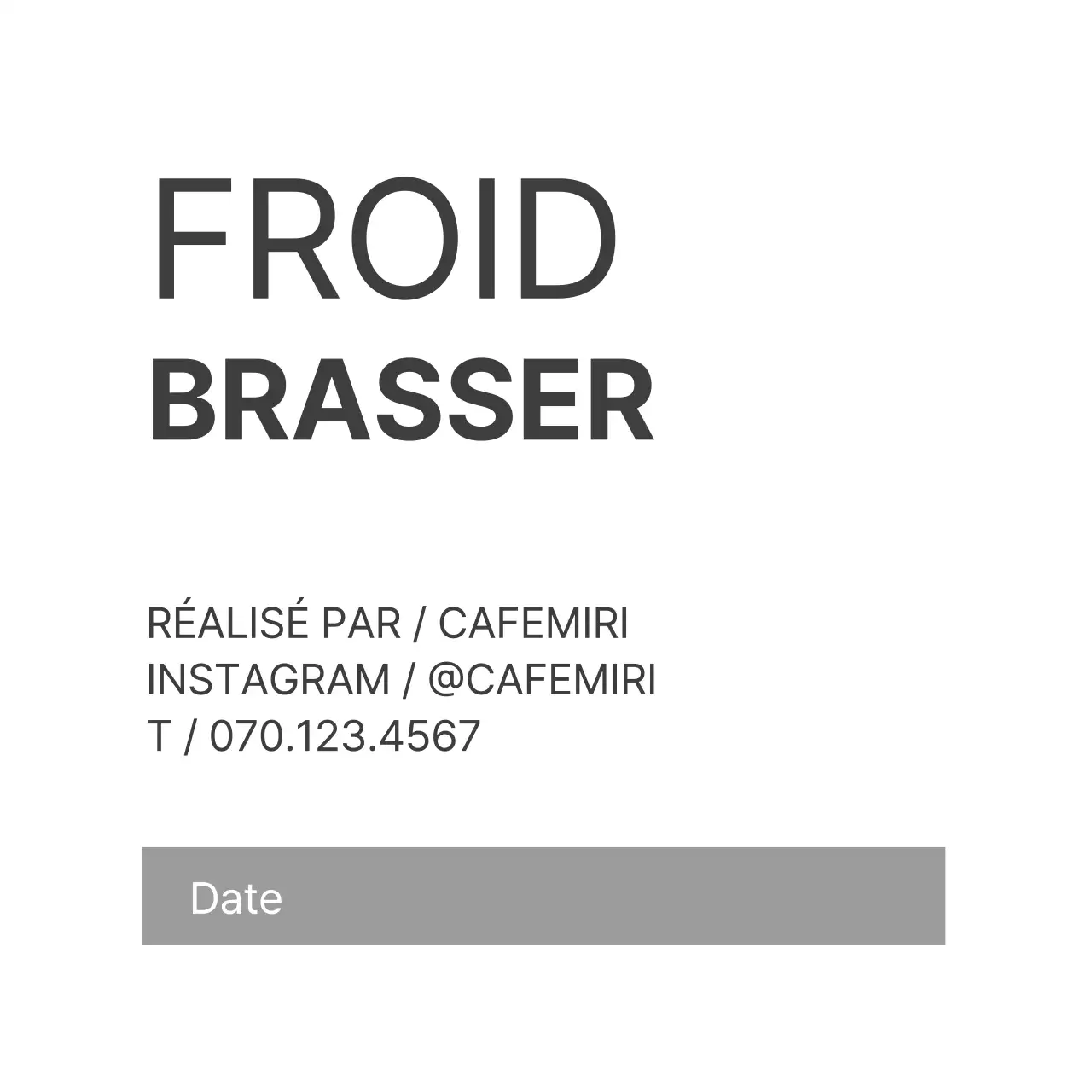 Texte simple blanc Café