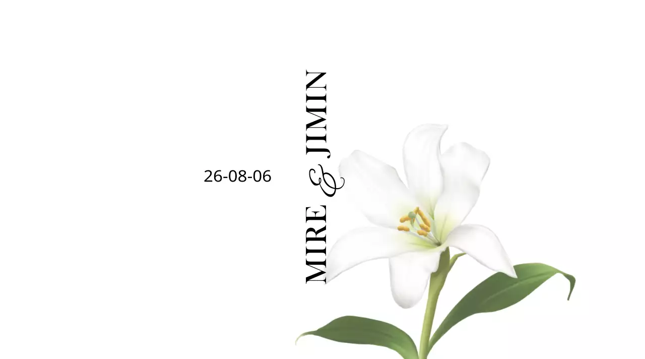 Eenvoudig en luxueus huwelijkswater in wit en zwart