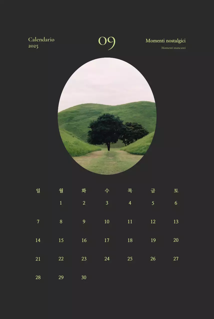 Agenda calendario vintage Khaki