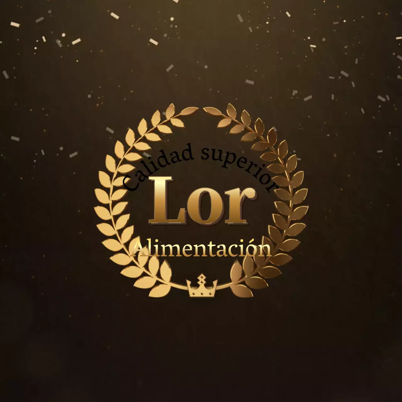 Un lujoso concepto de certificación alimentaria con un borde de laurel dorado