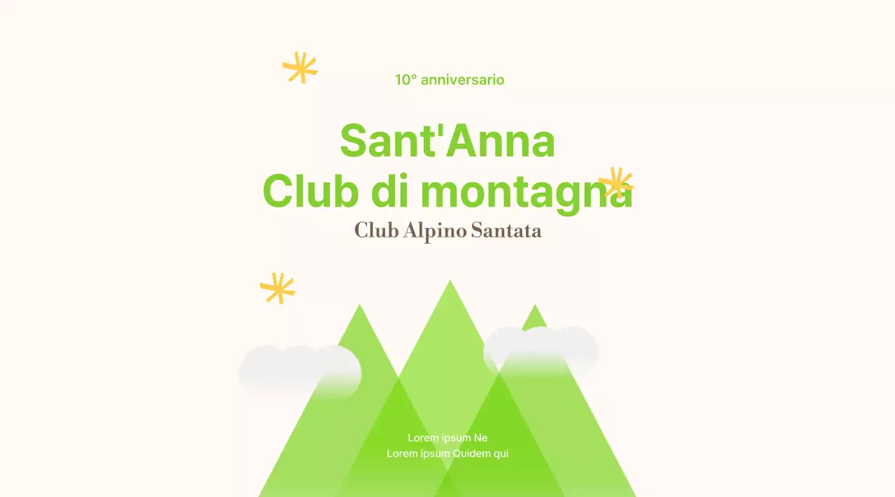 Un club di montagna vivace e giovane, in giallo e chartreuse.
