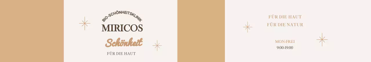 Luxuriöse und helle Kosmetikklinik in Beige und Gold