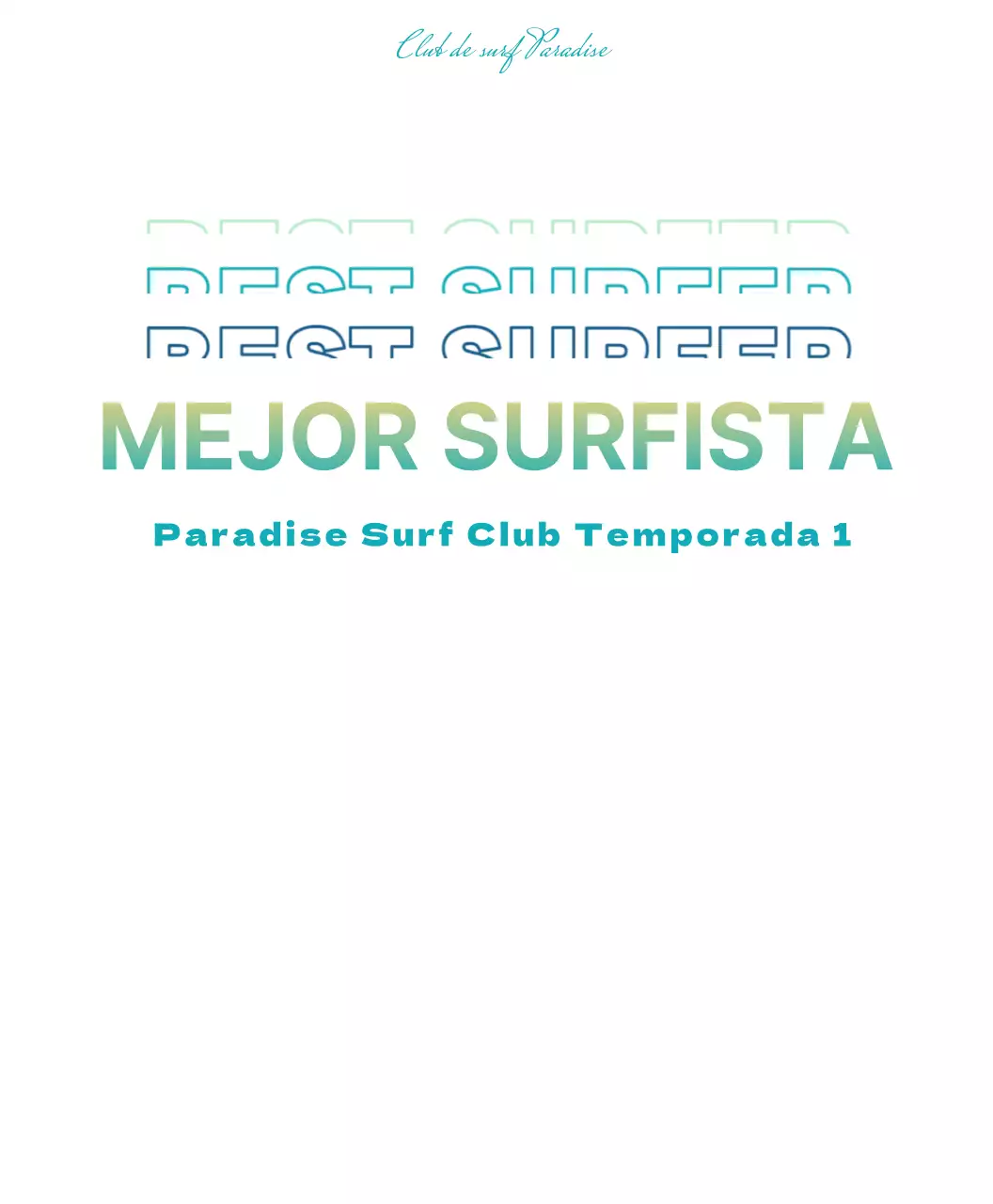 Camiseta amarilla y azul del equipo del club de surf