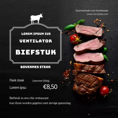 Black Easy Home Party Flank Steak Deal Promotie