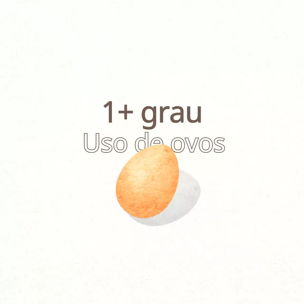 Conceito calmo de certificação de ovos com texto castanho e ilustrações de ovos