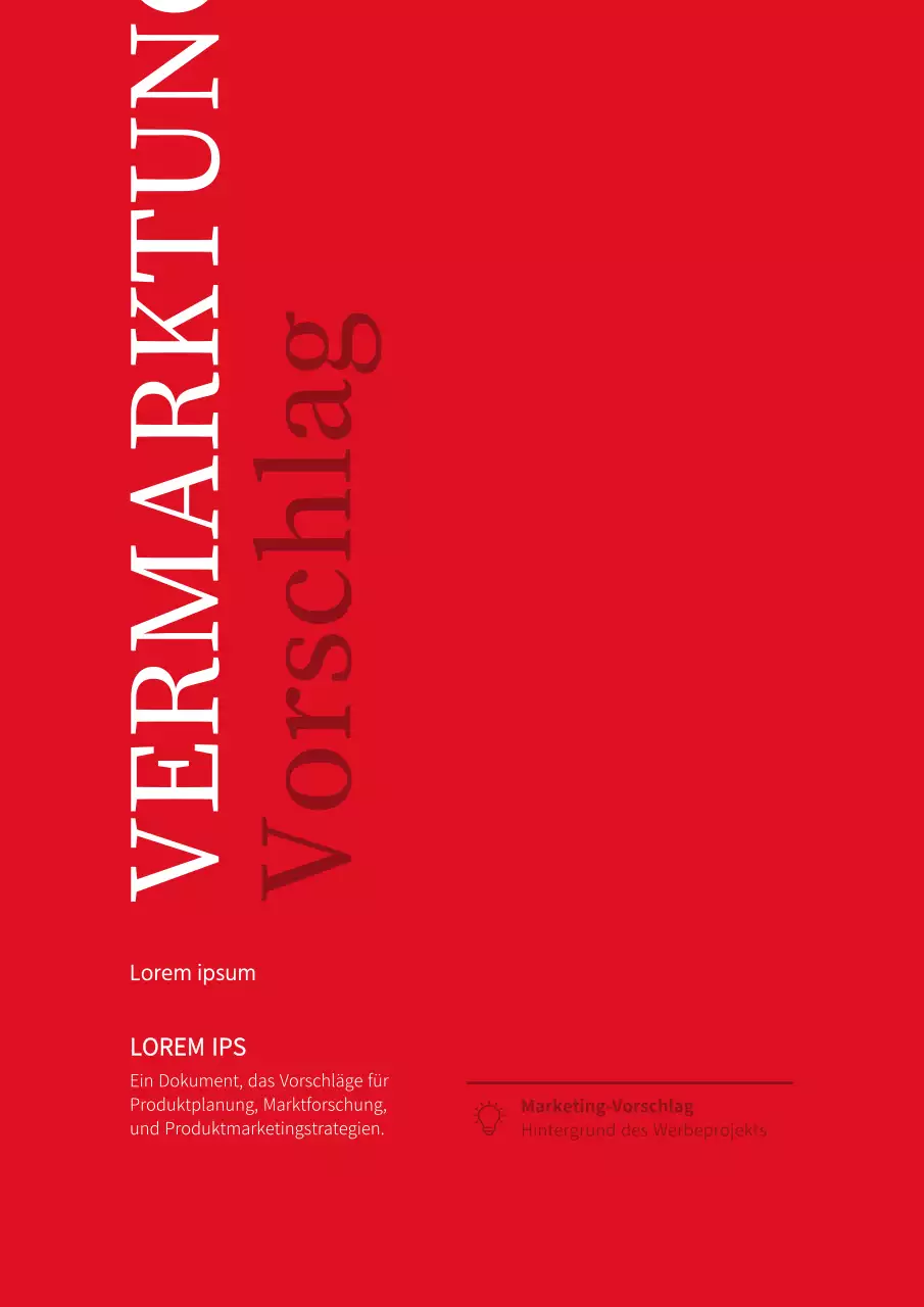 Ein einfacher, sauberer Geschäftsvorschlag in Rot