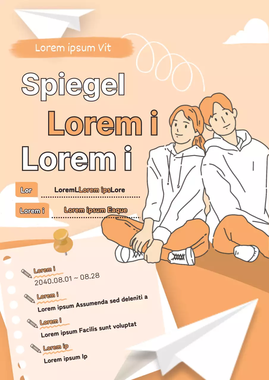 Ein übersichtlicher Programmführer mit orangefarbenen Abbildungen