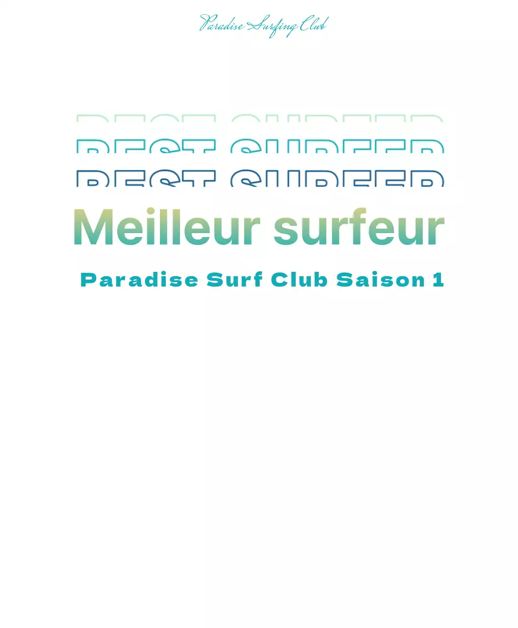 T-shirt jaune et bleu de l'équipe du club de surf