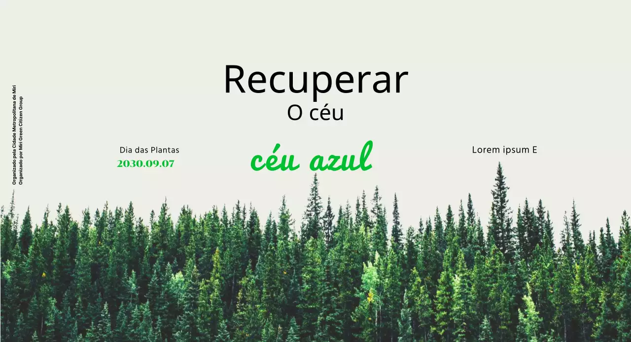 Uma celebração simples do Dia da Árvore em bege e verde