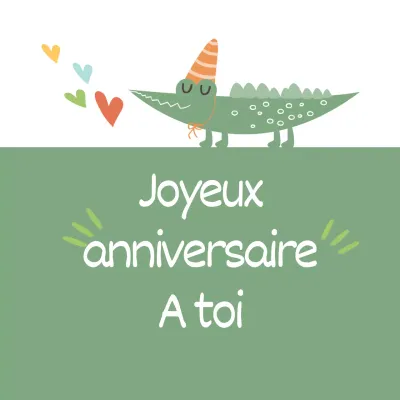 Anniversaire de l'alligator