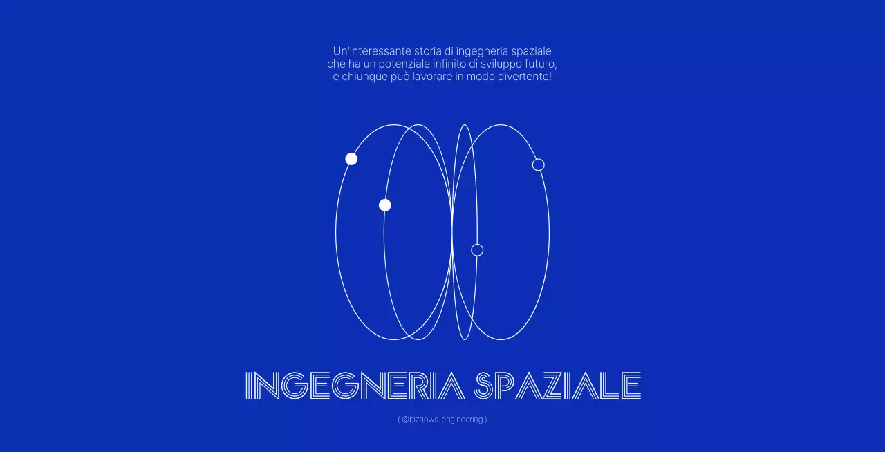 Concetto ingegneristico semplice e pulito in un nitido blu marino e bianco
