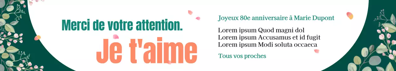 Anniversaire d'une octogénaire de grande classe avec des fleurs sur fond vert