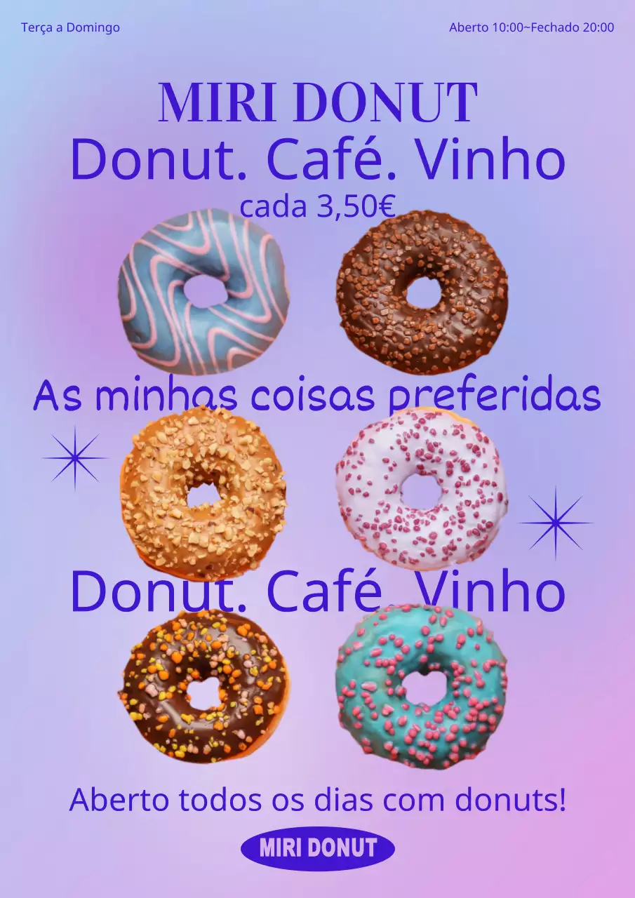 Cartaz de café roxo