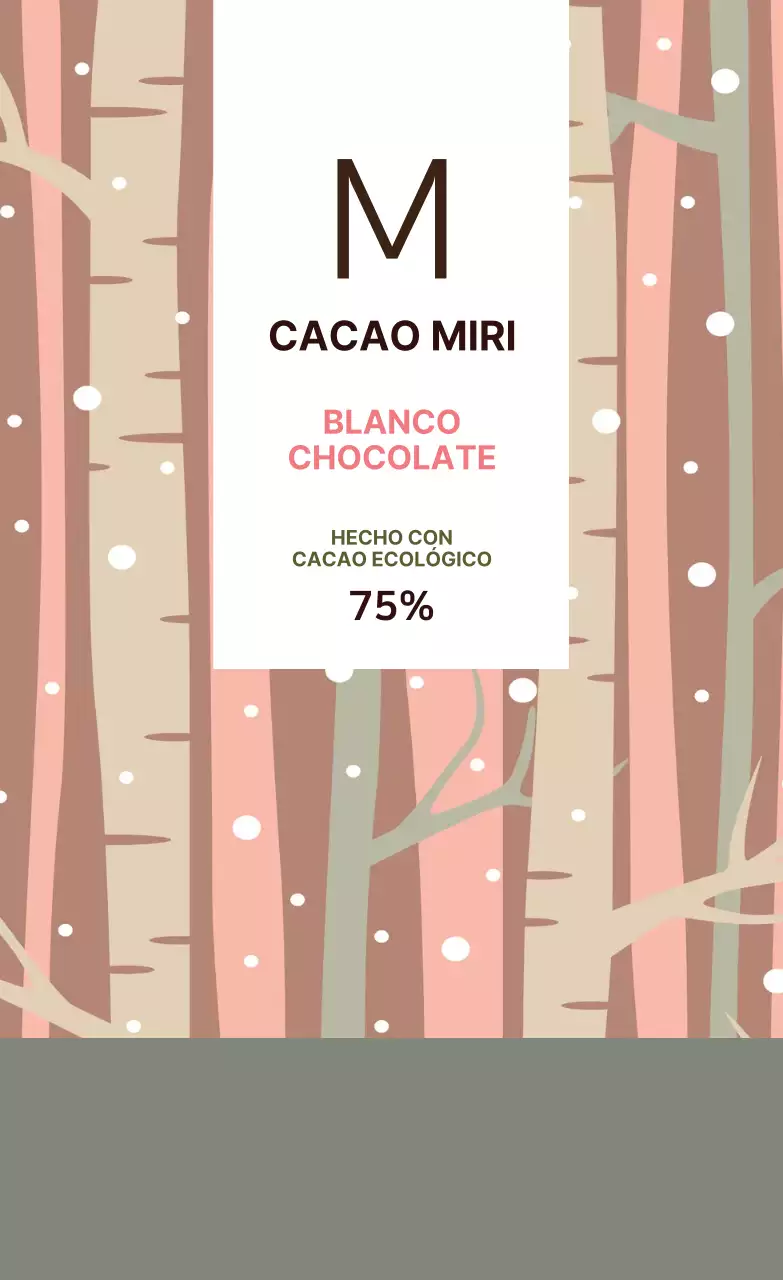 Etiqueta de té con motivo de árbol verde